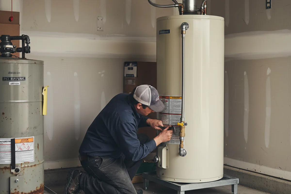Water heater and shutoff valve replacement in Berrien Center