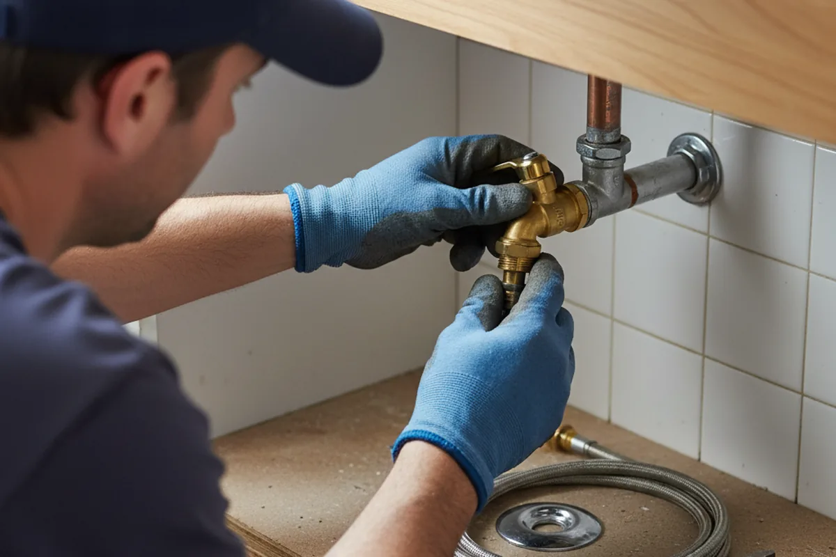 Shutoff valve and fitting work during Faucet and Fixture Repair in Berrien Center